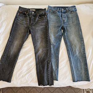 Bundle of 2 Levi's Wedgie Straight Jeans